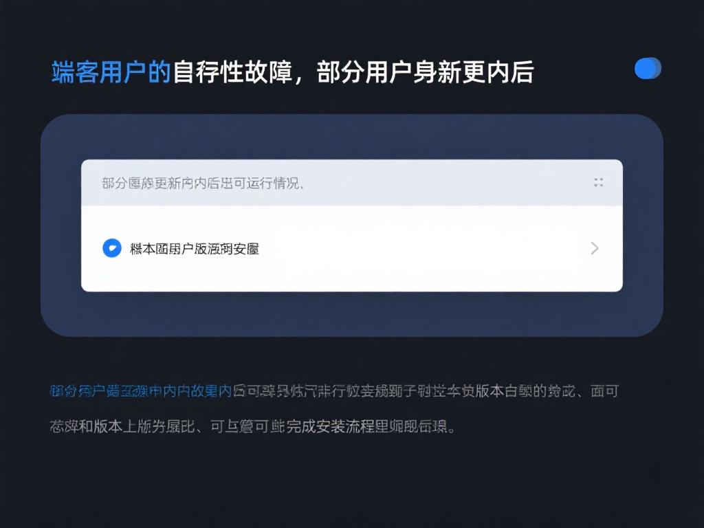 客户端自身故障：部分用户反馈更新客户端后出现无法运